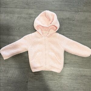 Cozy Light Pink Hooded Jacket